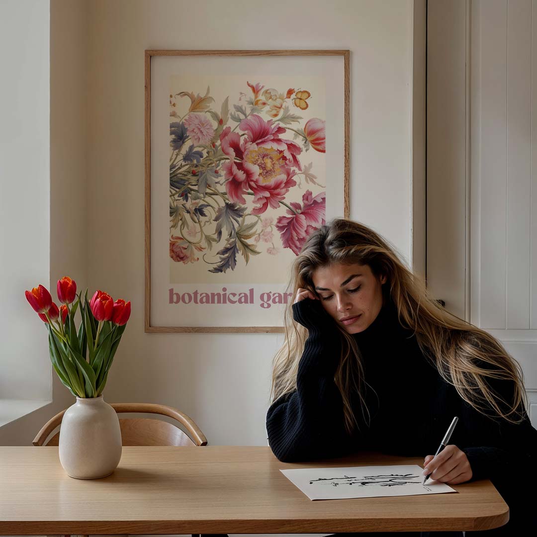 Bloemrijke Droomwereld Poster-WallArtistic