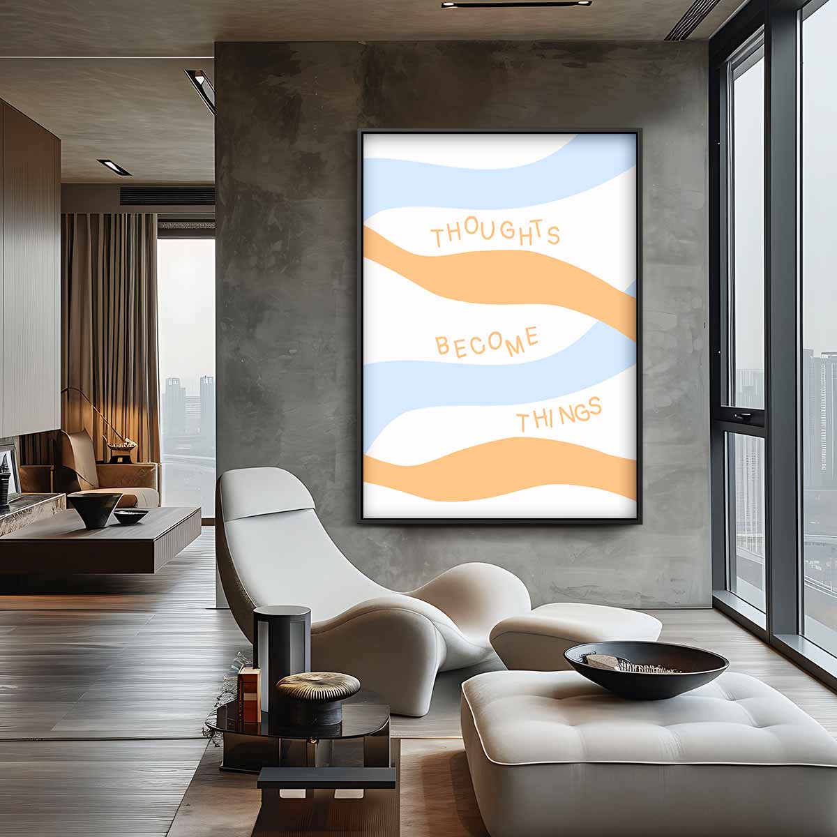 Inspirerende Gedachtegolven Kunstwerk-canvas-dibond-plexiglas-wanddecoratie-WallArtistic