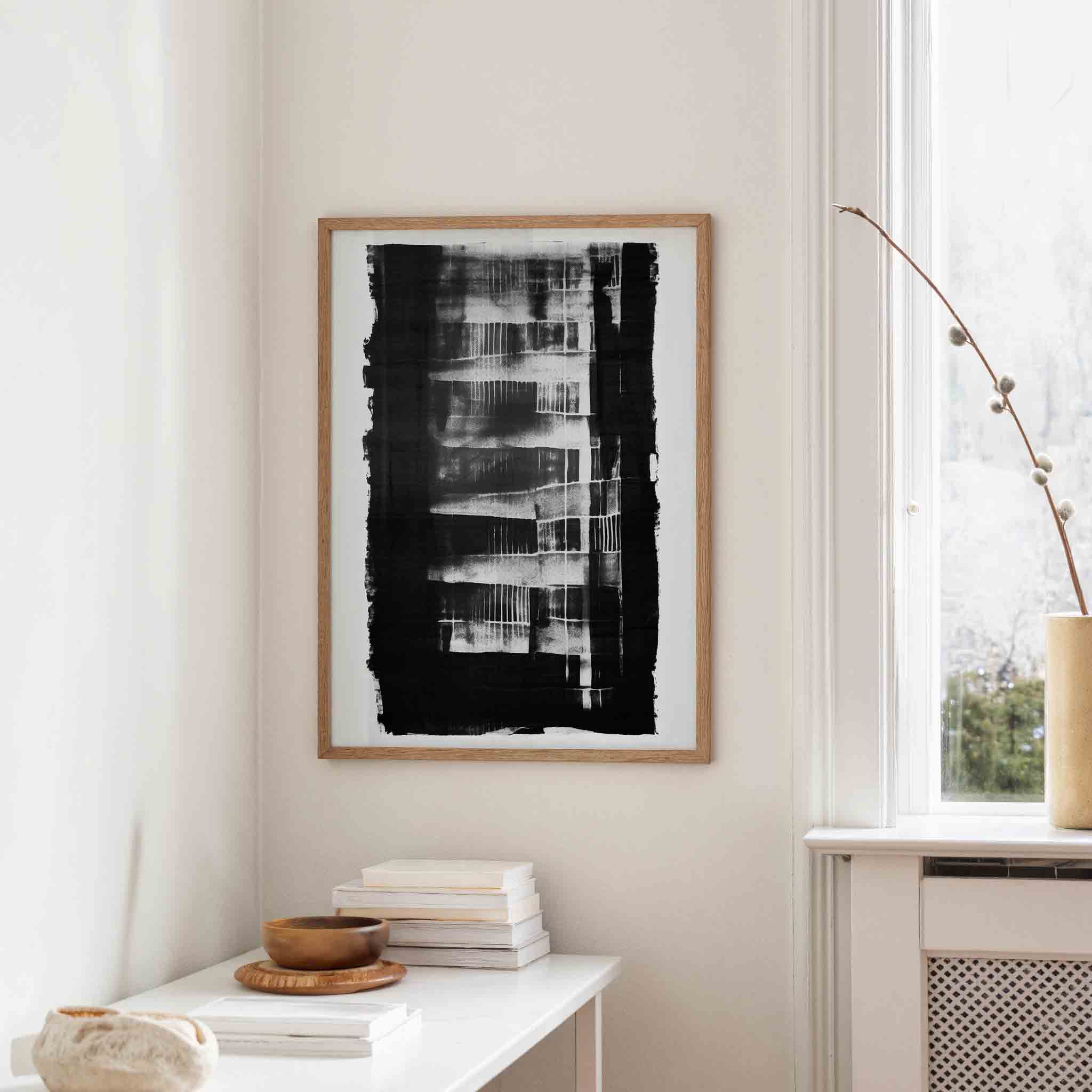 Abstracte zwart wit Poster