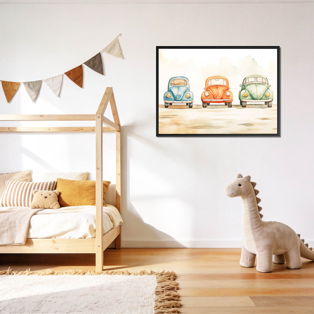 Drie auto's Kunstwerk