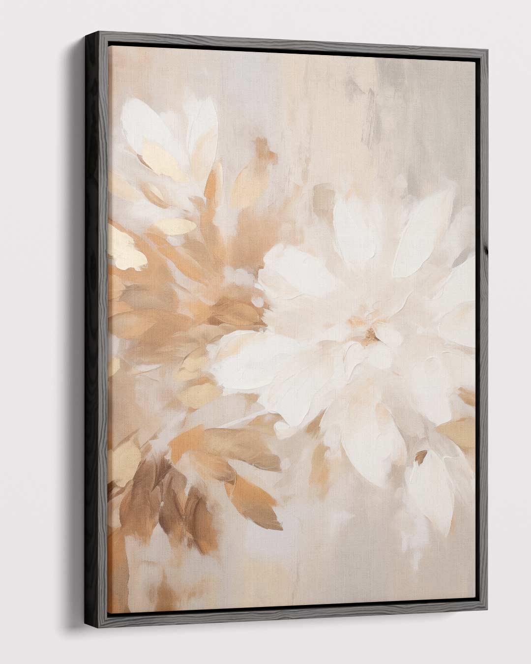 Floraal Gefluister in Neutrale Tinten Kunstwerk-canvas-dibond-plexiglas-wanddecoratie-WallArtistic