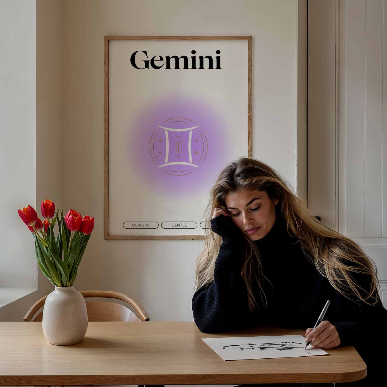Zodiac Gemini Poster-WallArtistic