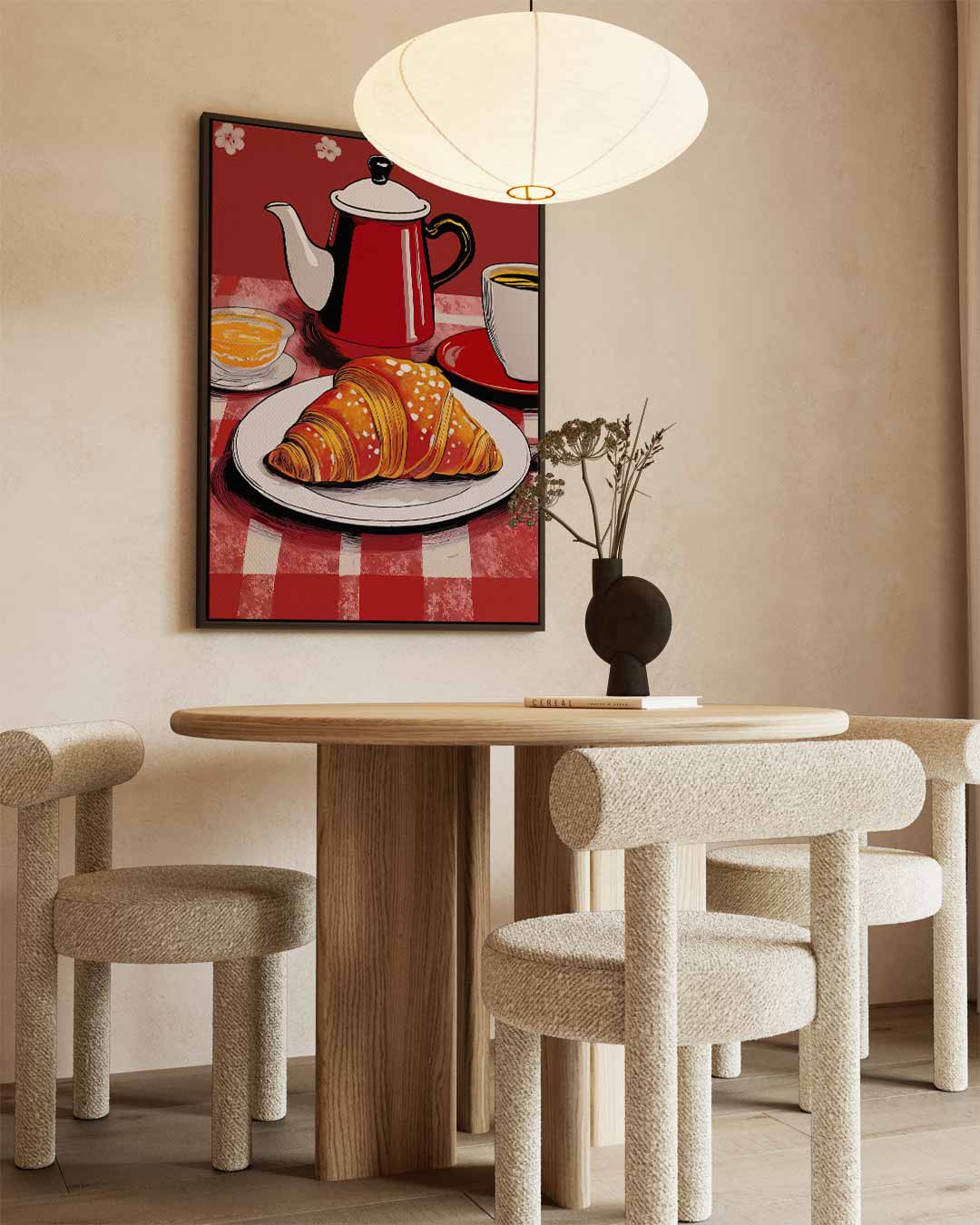 Parijse Ontbijt Charme Kunstwerk-canvas-dibond-plexiglas-wanddecoratie-WallArtistic