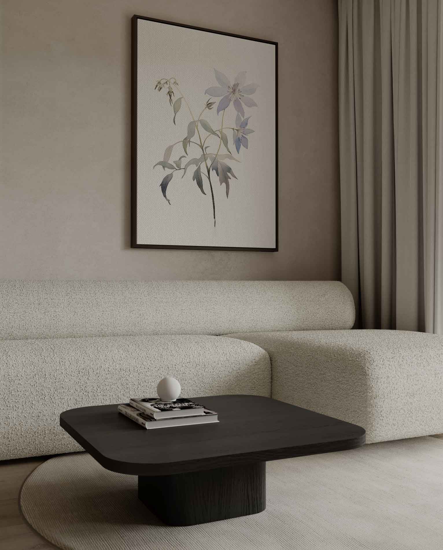 Prachtige Bloemen in Lichte Waterverf Kunstwerk-canvas-dibond-plexiglas-wanddecoratie-WallArtistic