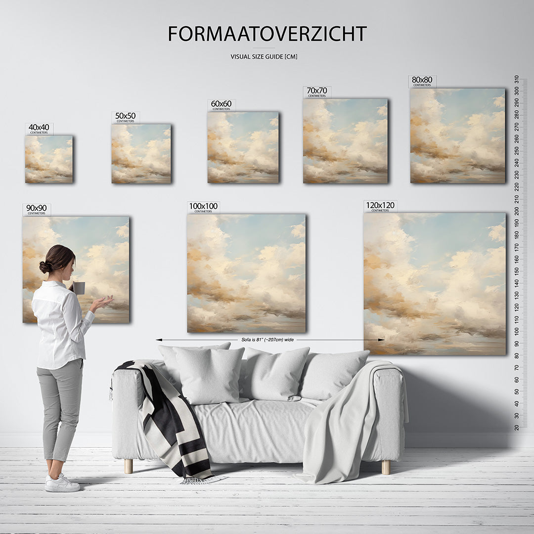 Dromerige wolkenlucht Kunstwerk