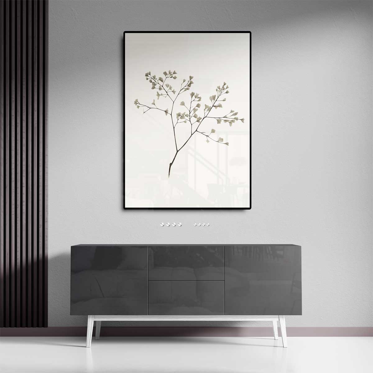 Minimalistische Botanische Schets Kunstwerk-canvas-dibond-plexiglas-wanddecoratie-WallArtistic