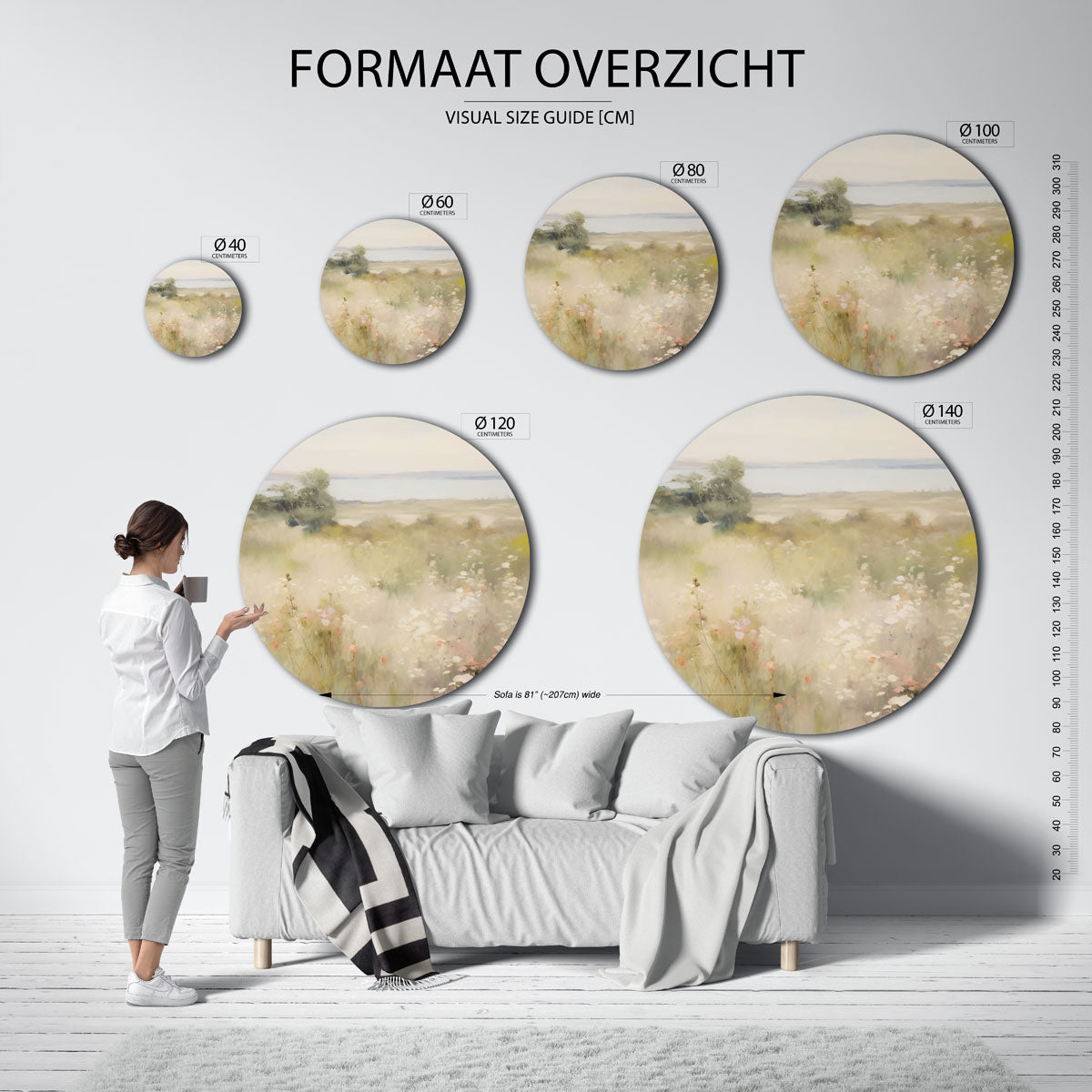 Bloemenveld Muurcirkel