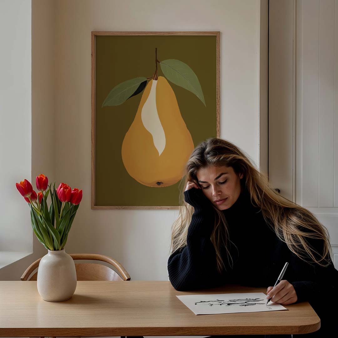 Stijlvolle Perzik Poster-WallArtistic