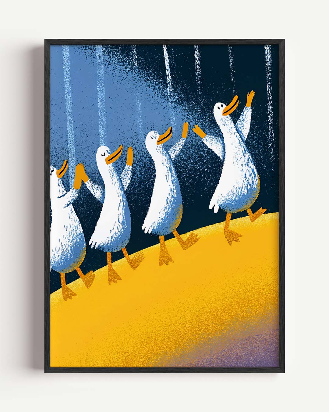 Dansende Eenden Parade Poster-WallArtistic