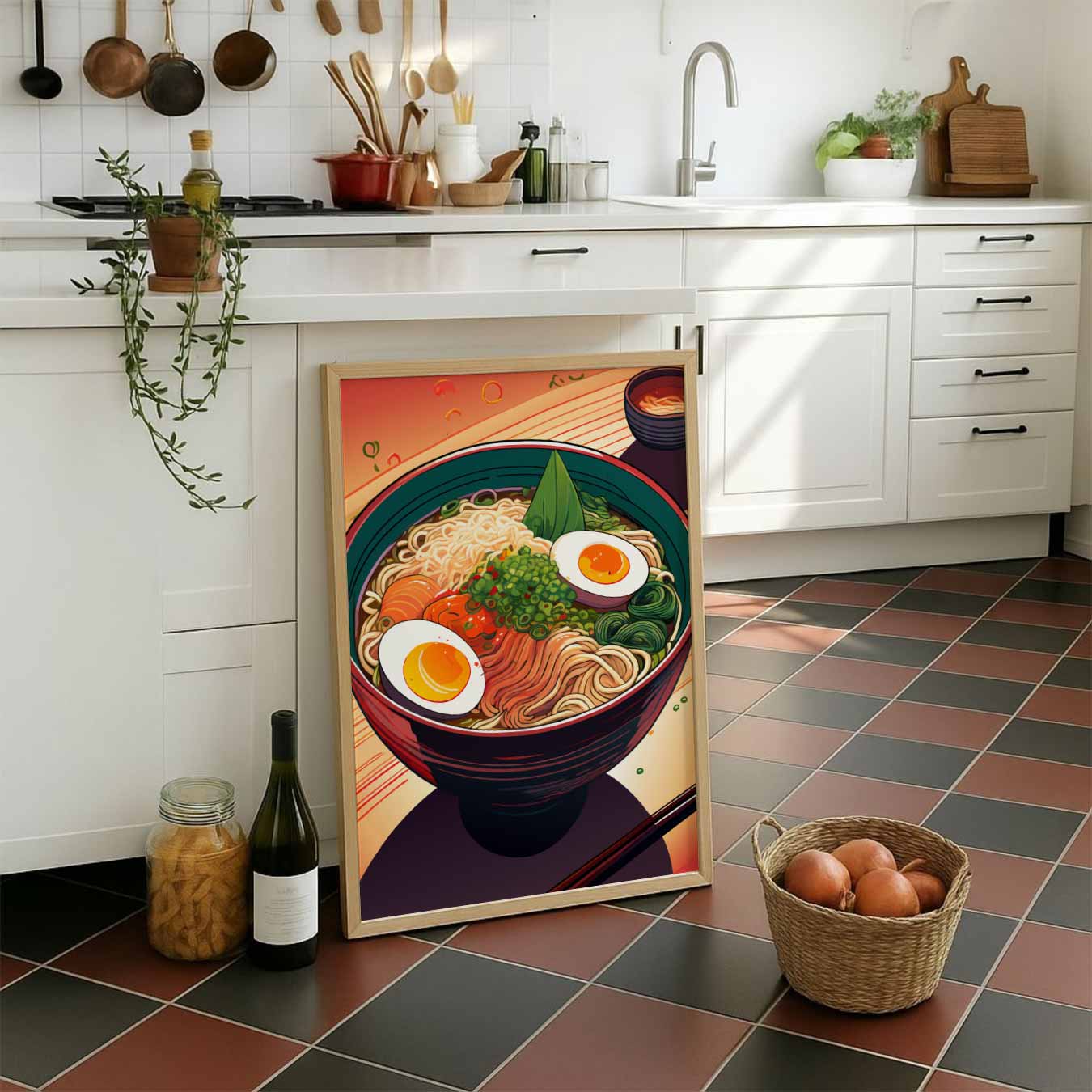 Kleurrijke Ramen Fantasie Poster-WallArtistic