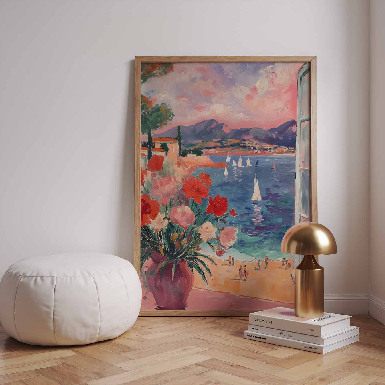 Zomerse Vensteruitzicht Poster-WallArtistic