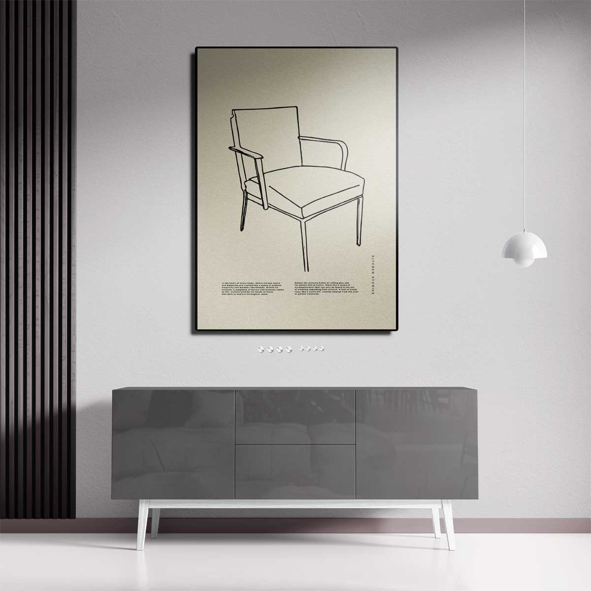 Tijdloze Elegantie Stoel Kunstwerk-canvas-dibond-plexiglas-wanddecoratie-WallArtistic