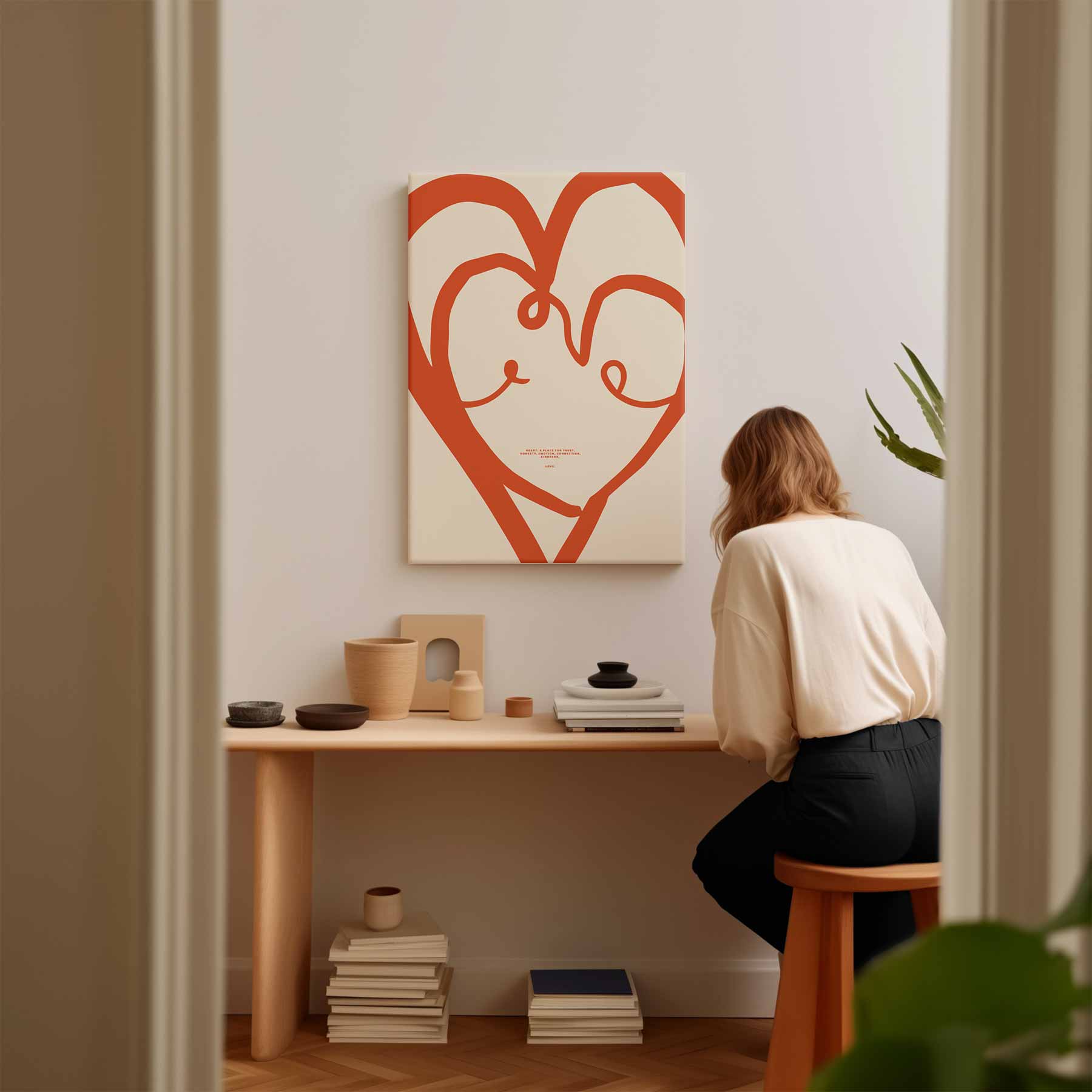 Liefdevolle Lijnen Kunstwerk-canvas-dibond-plexiglas-wanddecoratie-WallArtistic