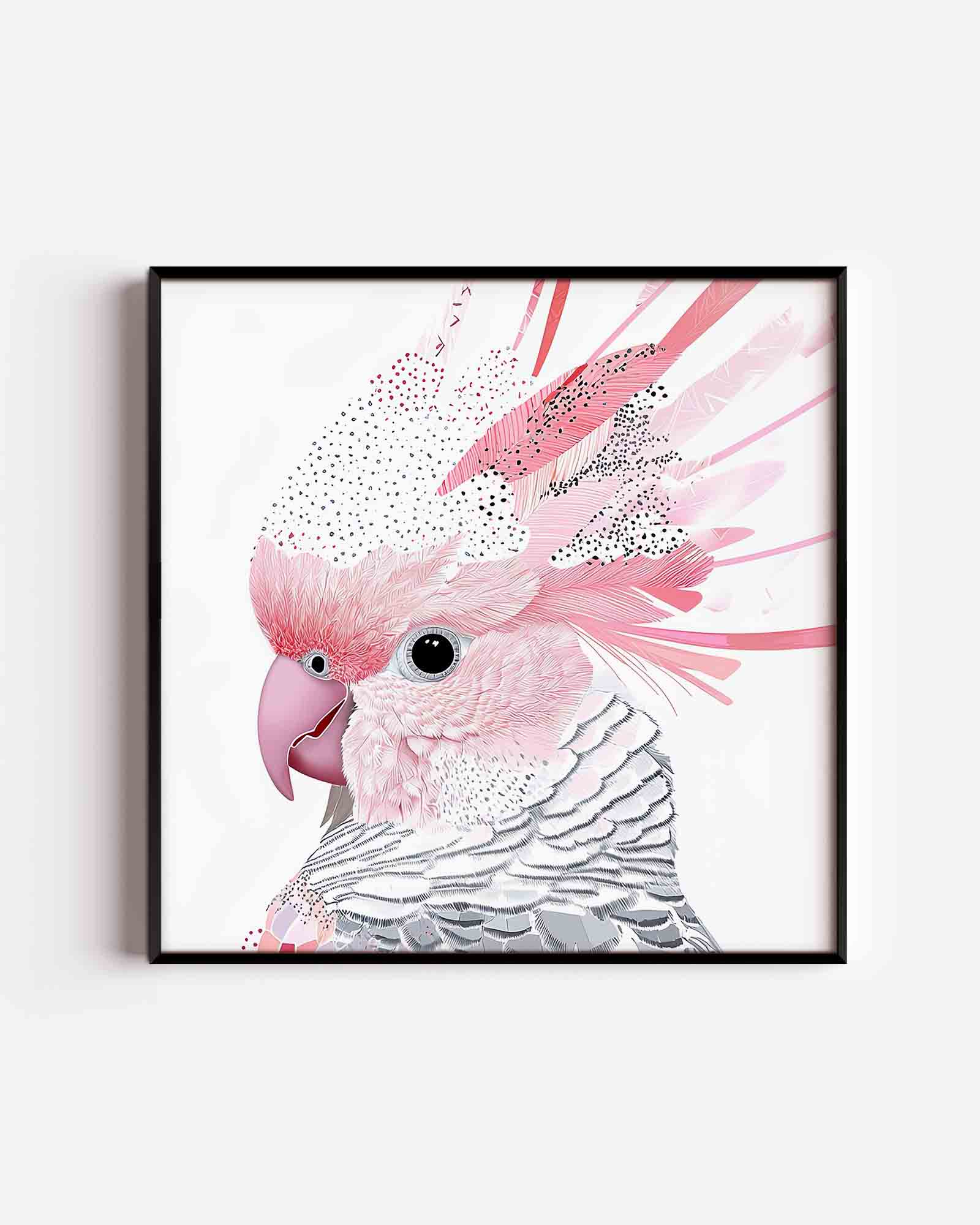 Roze vogel Poster