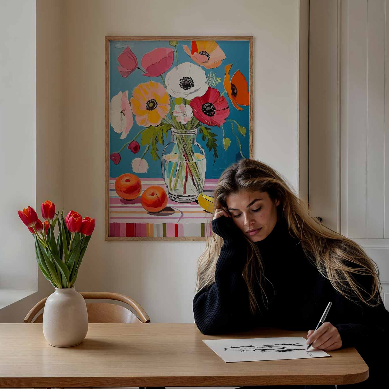 Bloemenpracht in Vaas Poster