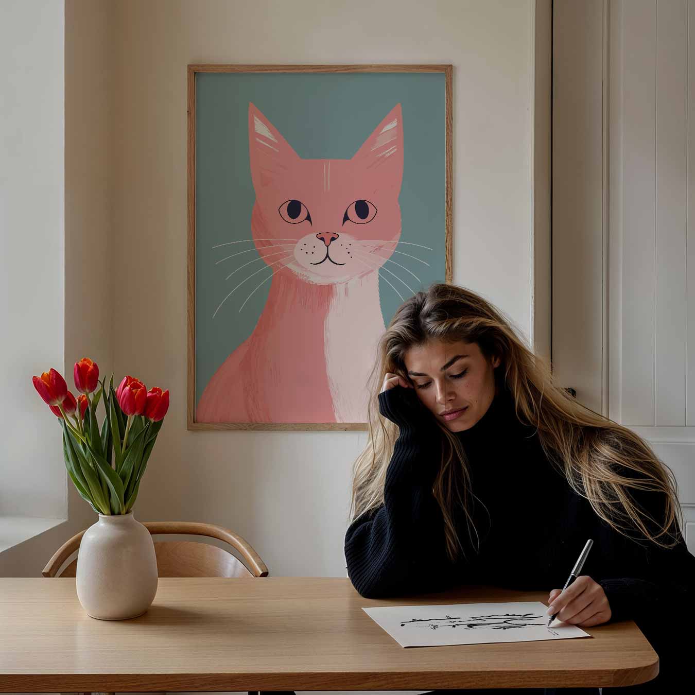 Stylish Kattenposter-WallArtistic