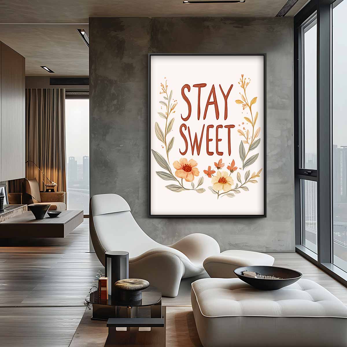 Stay Sweet Bloemenkunst Kunstwerk-canvas-dibond-plexiglas-wanddecoratie-WallArtistic