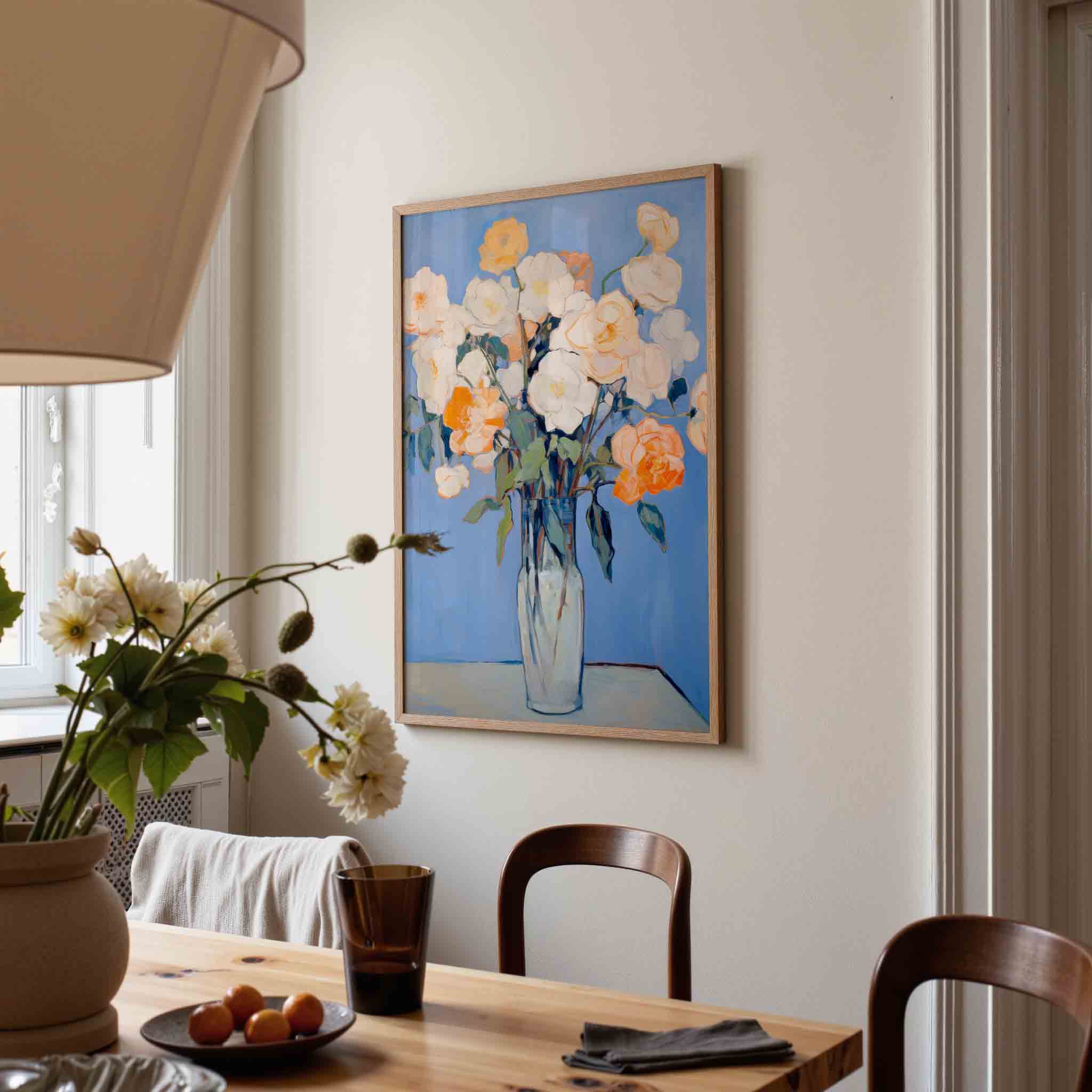 Bloemen in vaas Poster
