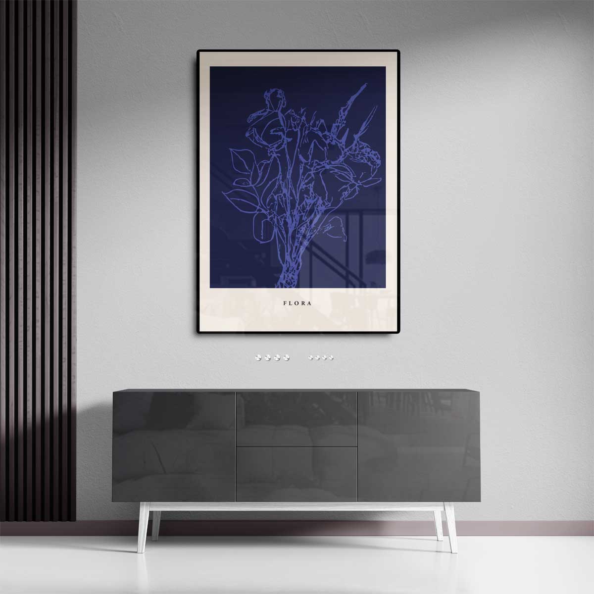 Bloemenpracht in Blauw Kunstwerk-canvas-dibond-plexiglas-wanddecoratie-WallArtistic