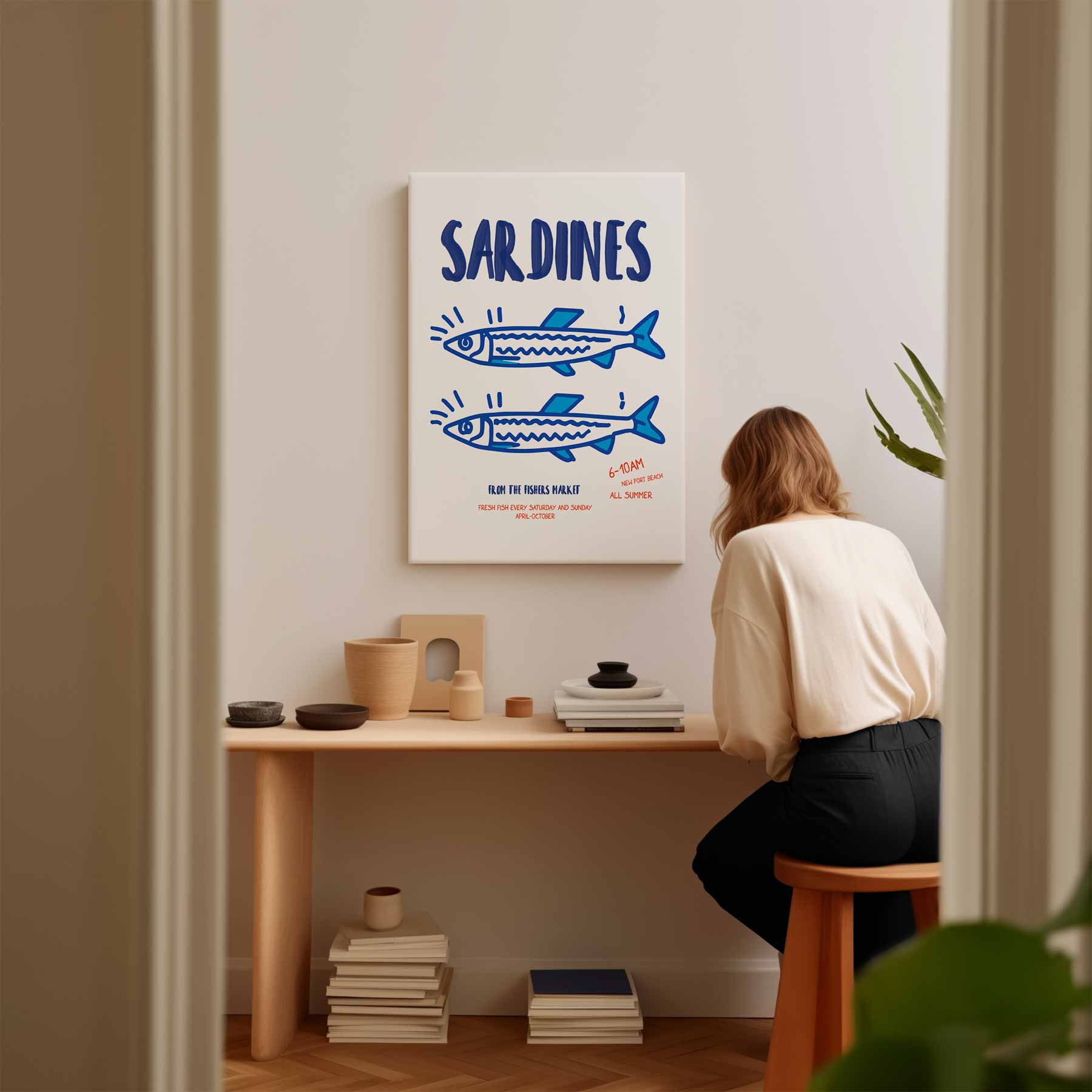 Sardines Illustratie Poster