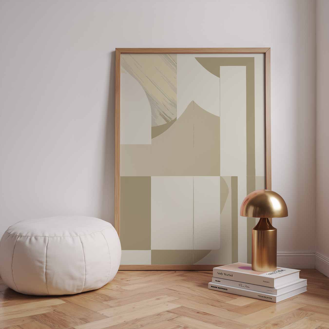 Stijlvolle Minimalistische Beige Poster