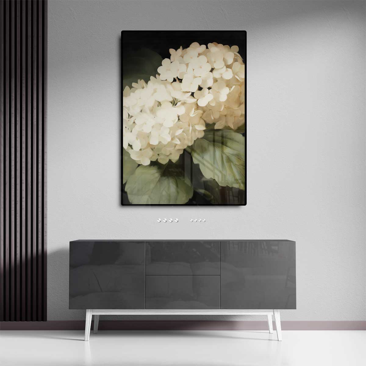 Elegante Hortensia Bloemenprint Kunstwerk-canvas-dibond-plexiglas-wanddecoratie-WallArtistic