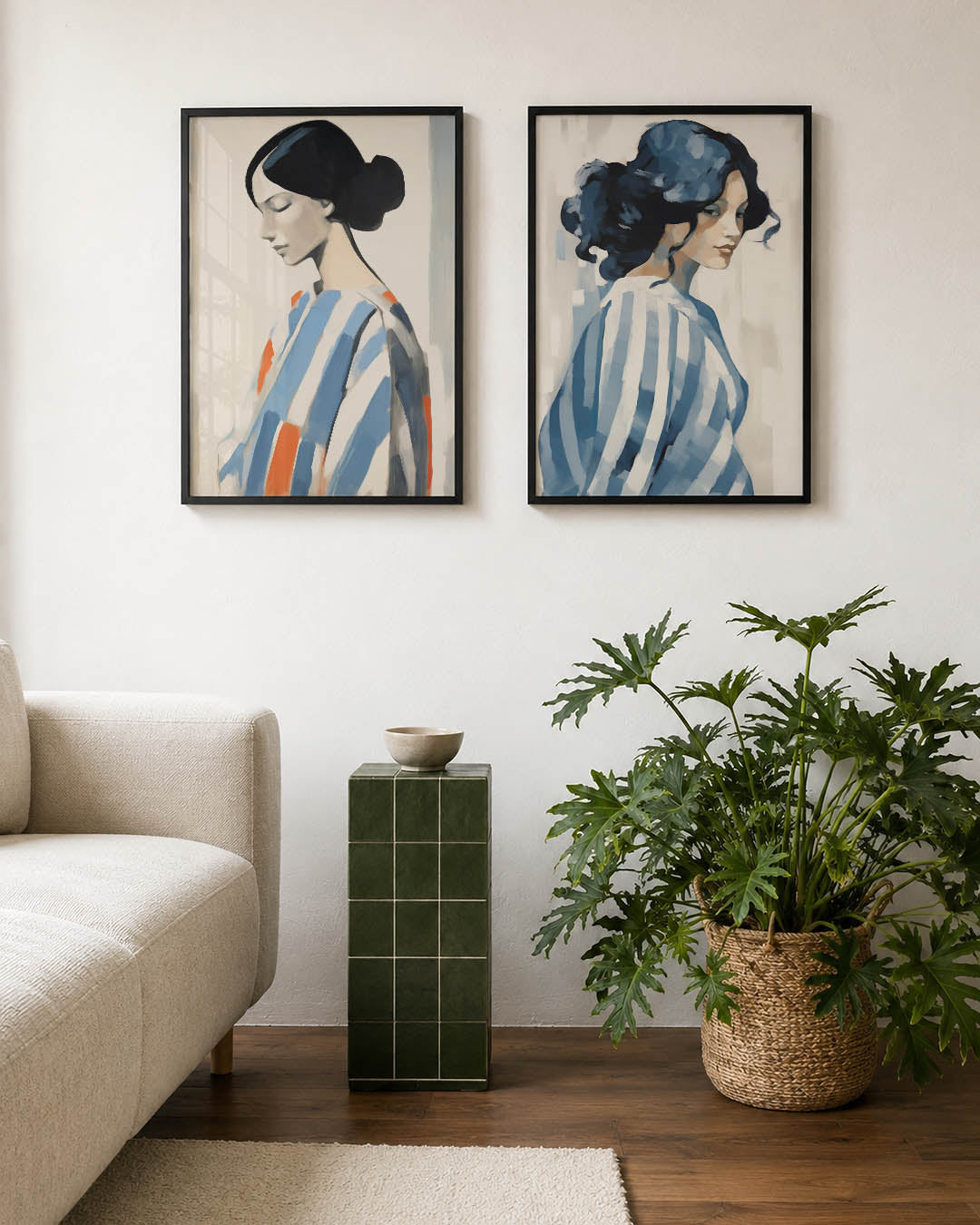 Stille vrouw Posterset