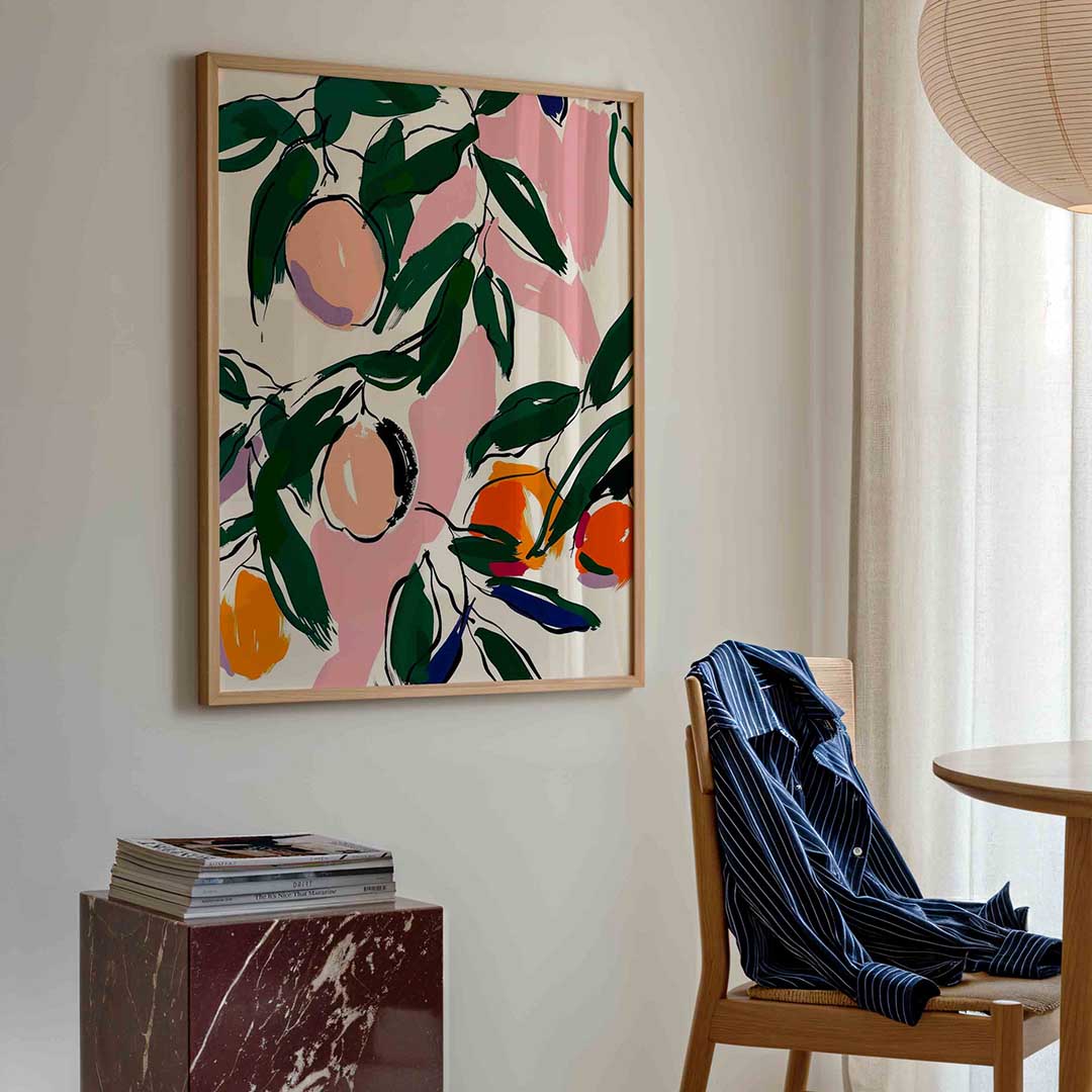Fruit en bladeren Poster