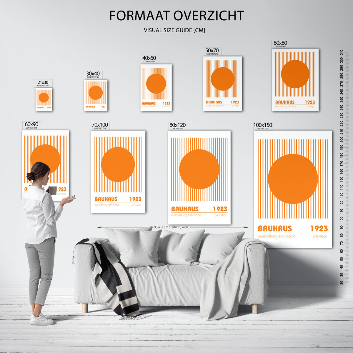 Cirkel en lijnen Poster