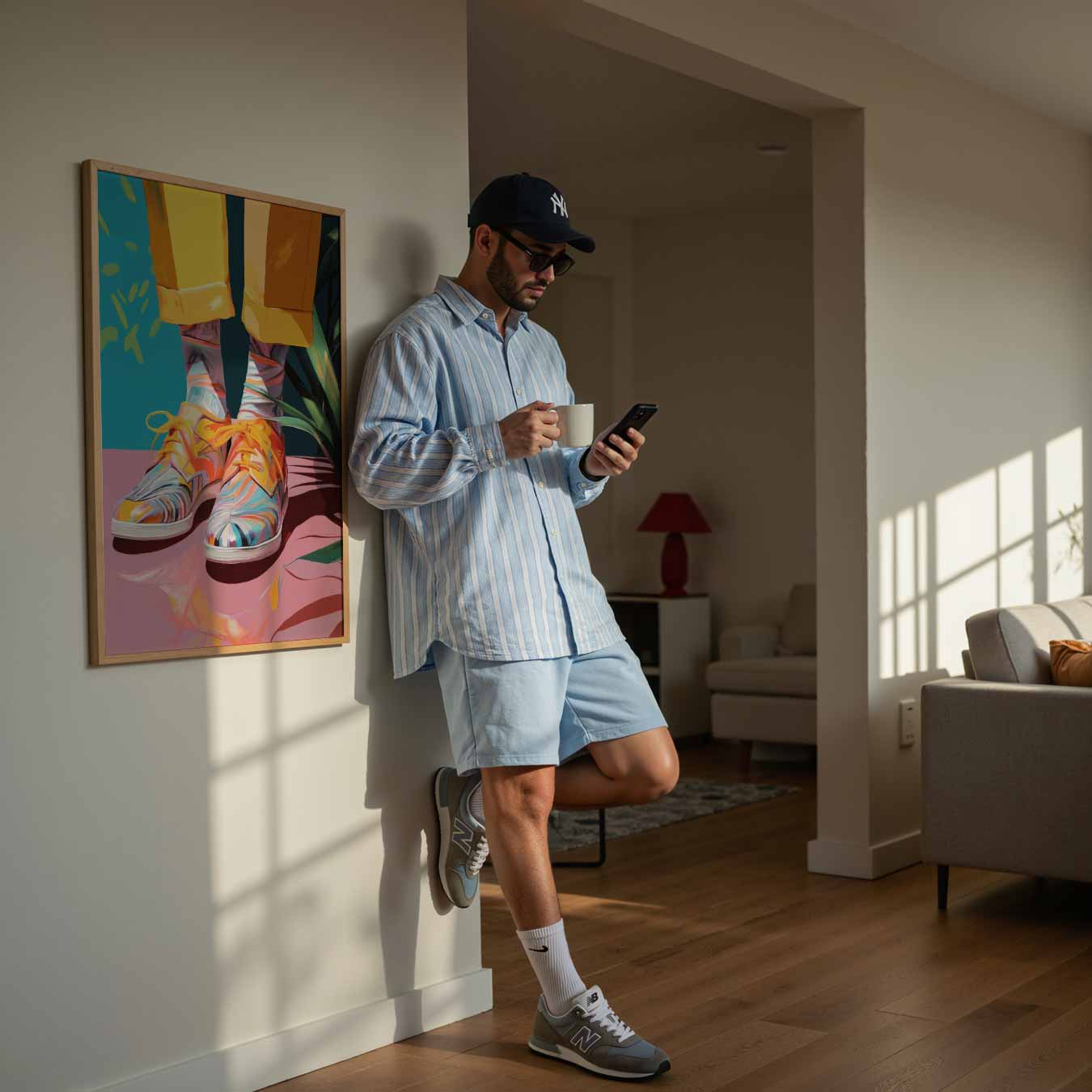 Kleurrijke Kunstzinnige Schoenvibes Poster-WallArtistic