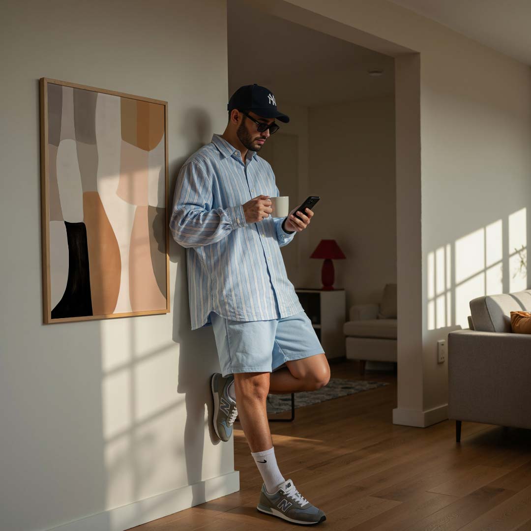 Abstracte Aardetinten Wanddecoratie Poster-WallArtistic