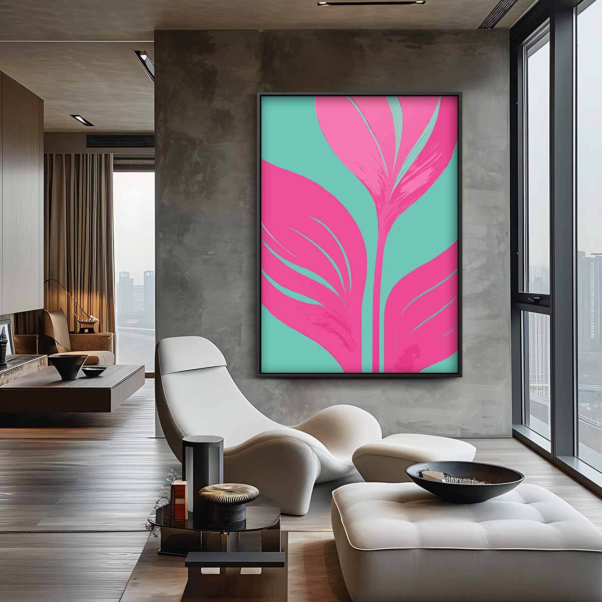 Abstracte Bloemenpracht Kunstwerk-canvas-dibond-plexiglas-wanddecoratie-WallArtistic
