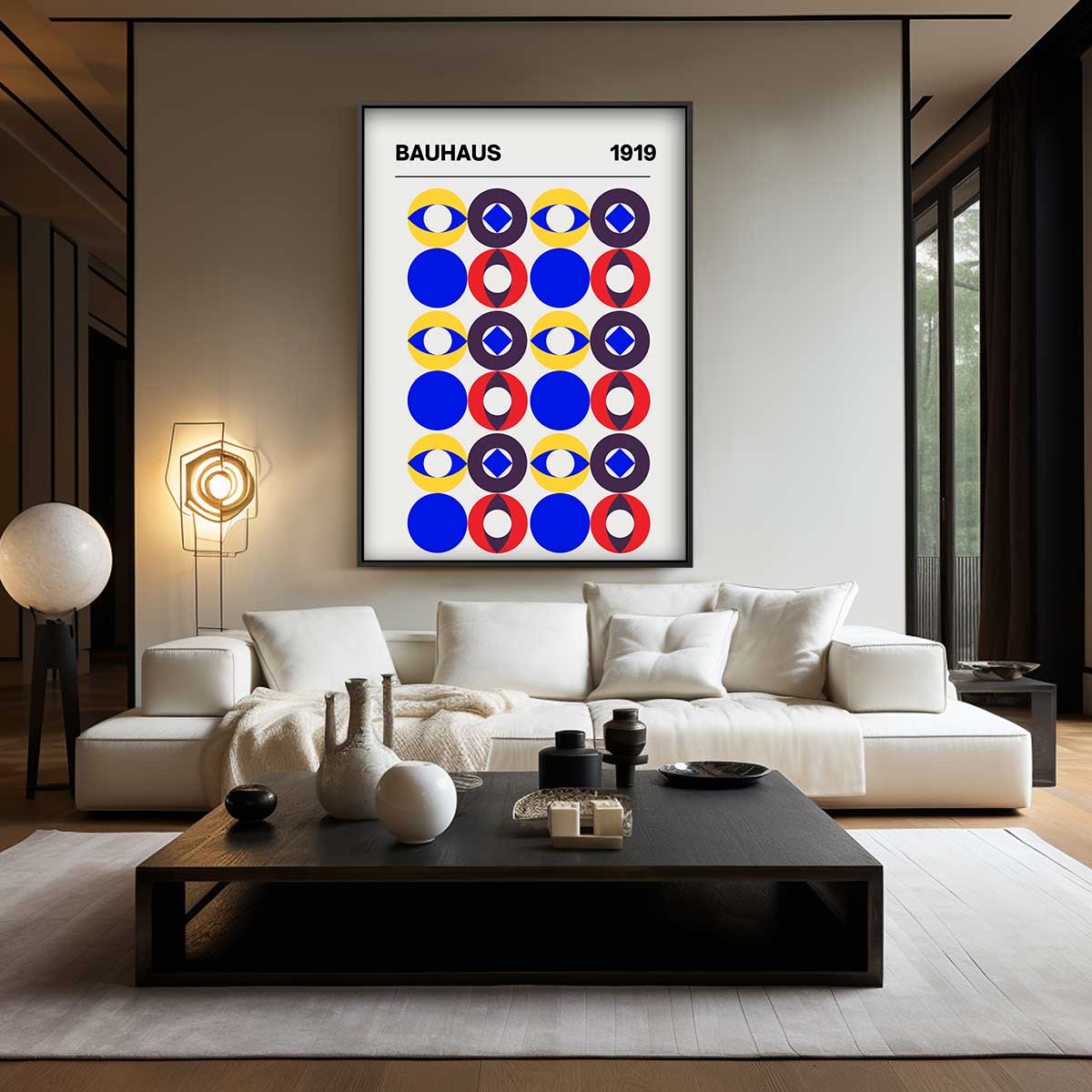 Bauhaus 1919 Revival Poster Kunstwerk-canvas-dibond-plexiglas-wanddecoratie-WallArtistic