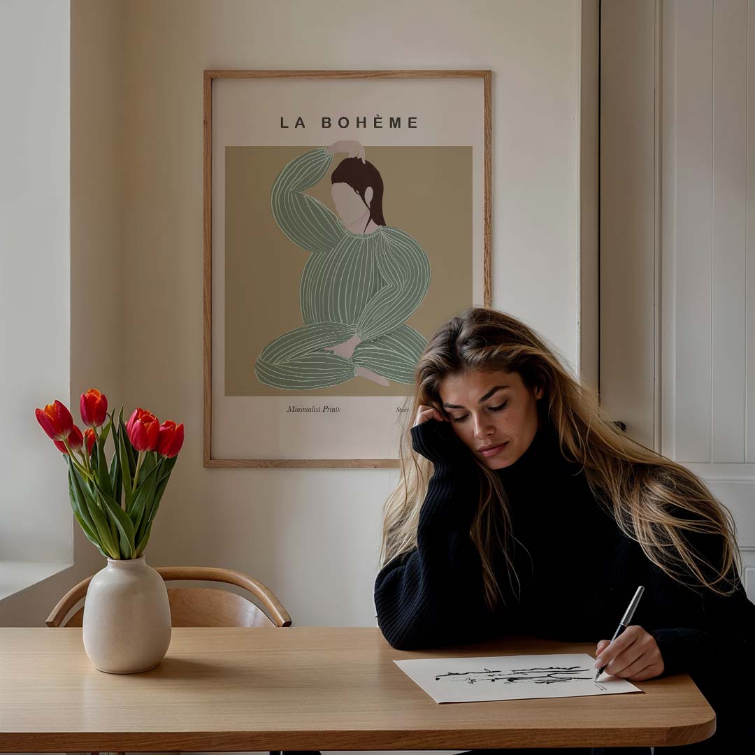 La Bohème Minimalistische Kunstposter-WallArtistic