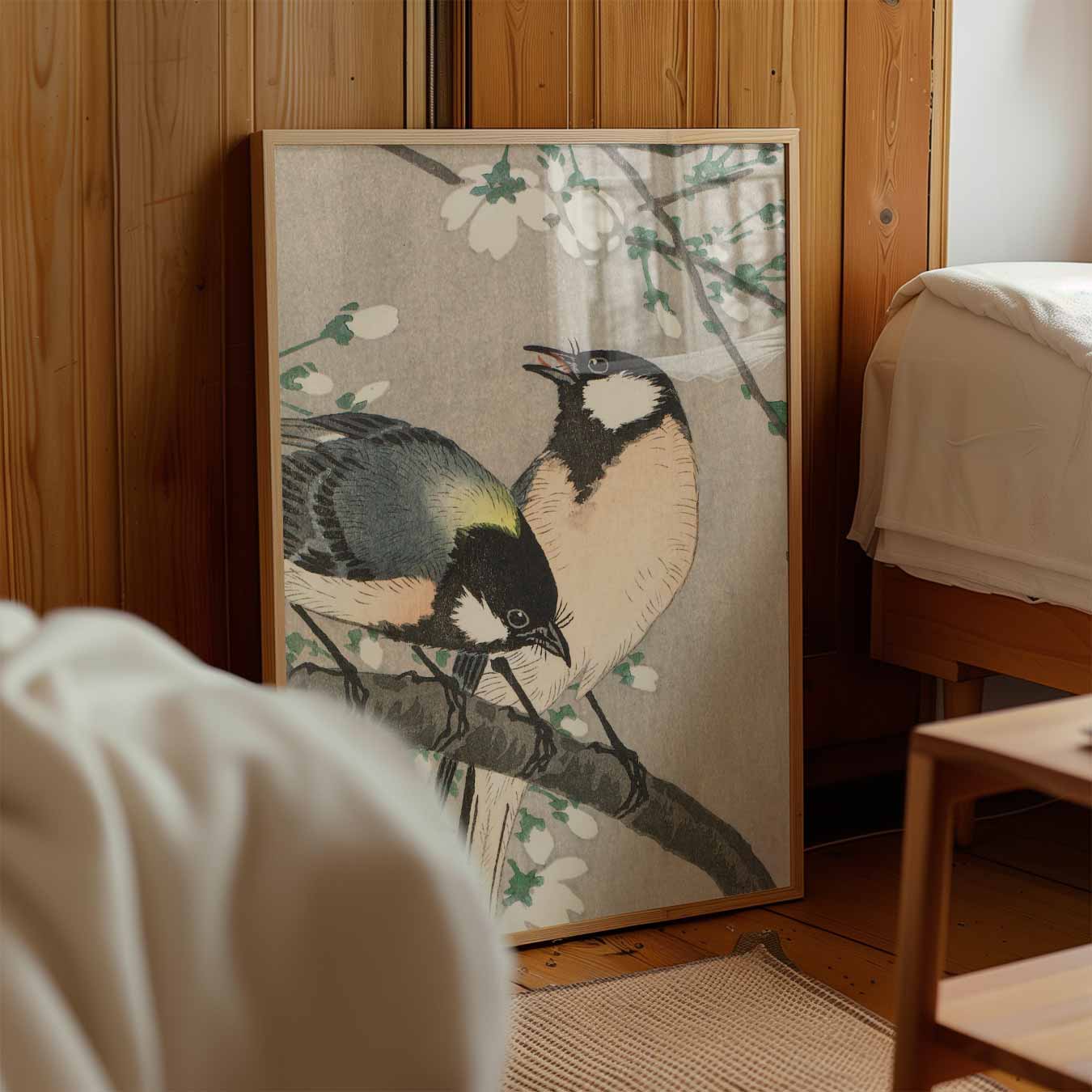 Vogels en Bloesems Print Poster-WallArtistic