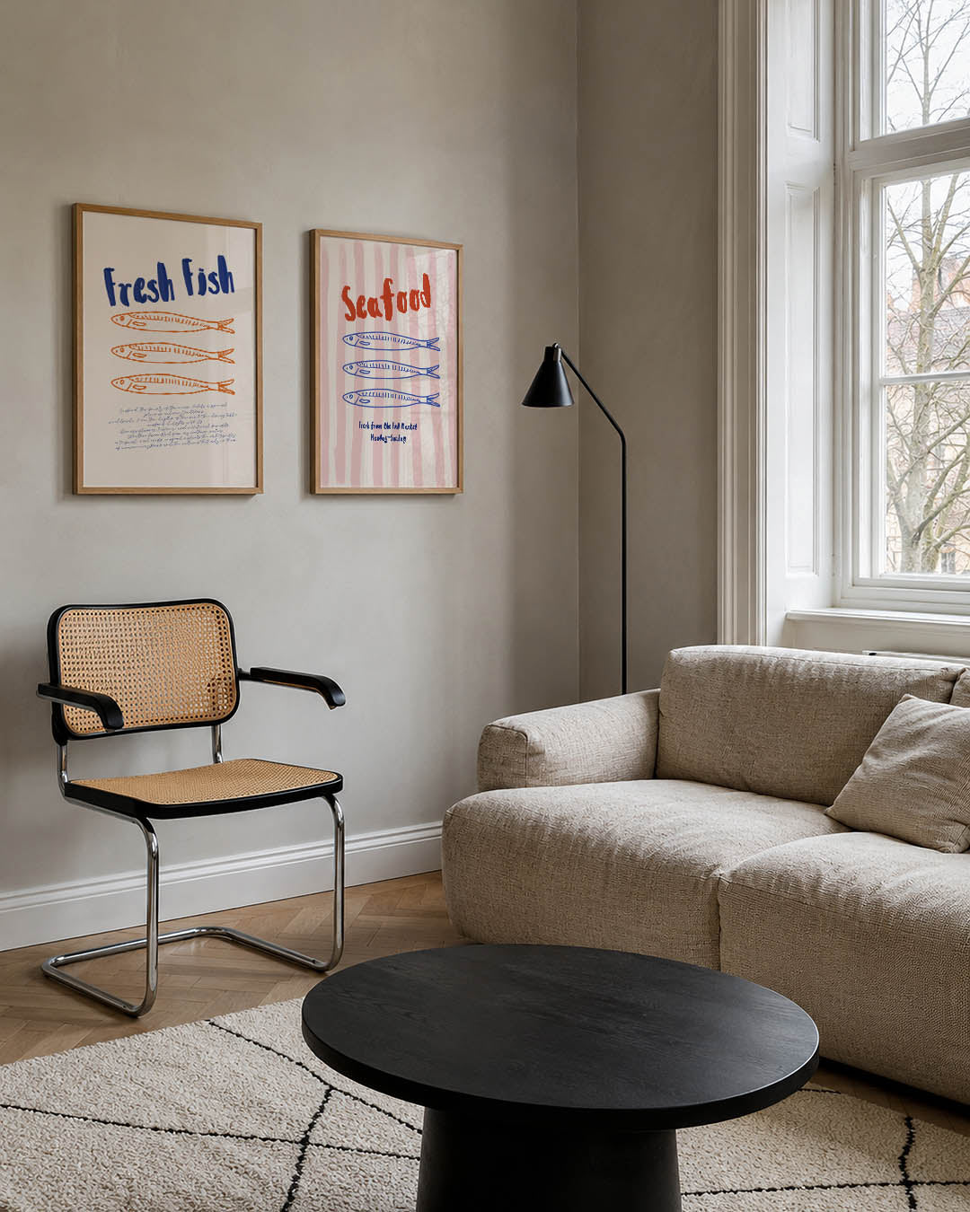 Vissen en letters Posterset