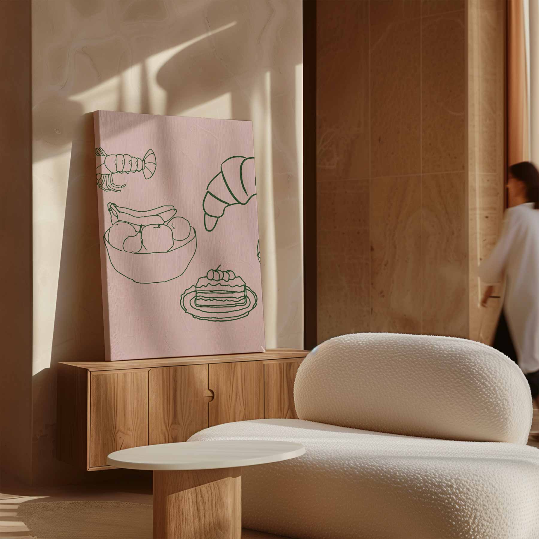 Smakelijke Momenten Illustratie Kunstwerk-canvas-dibond-plexiglas-wanddecoratie-WallArtistic