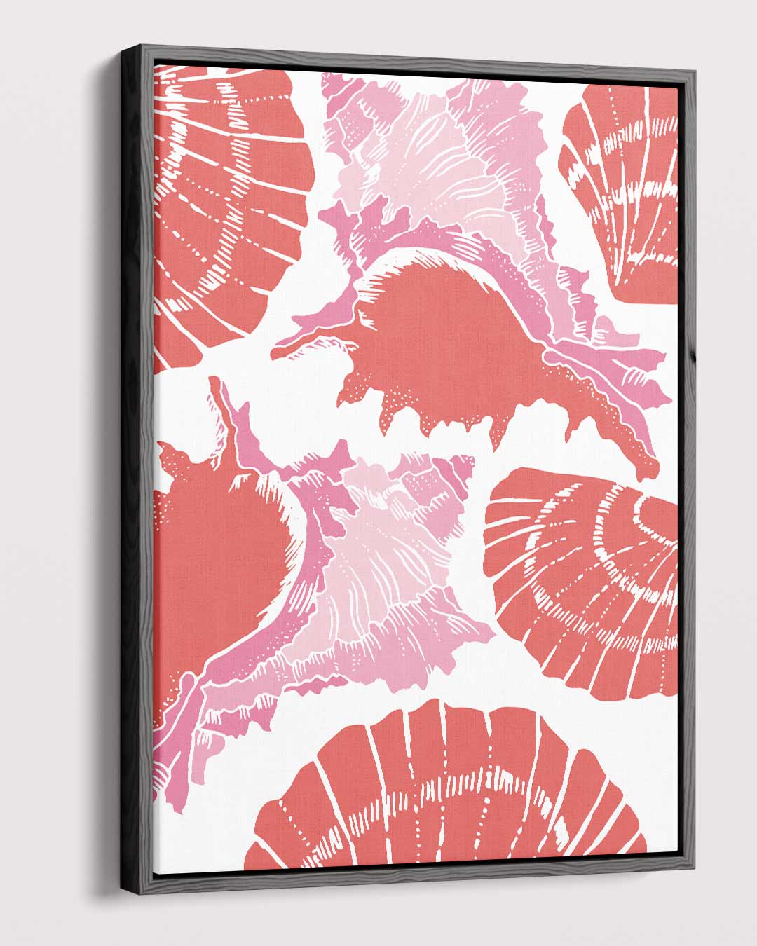 Zee Schelp Patroon Kunstwerk-canvas-dibond-plexiglas-wanddecoratie-WallArtistic