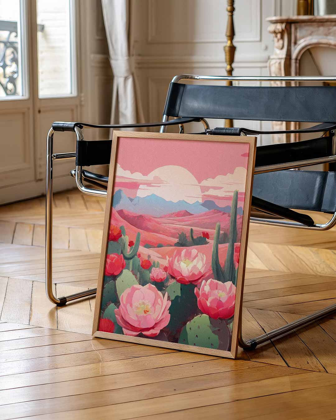 Cactus Bloemenlandschap Poster