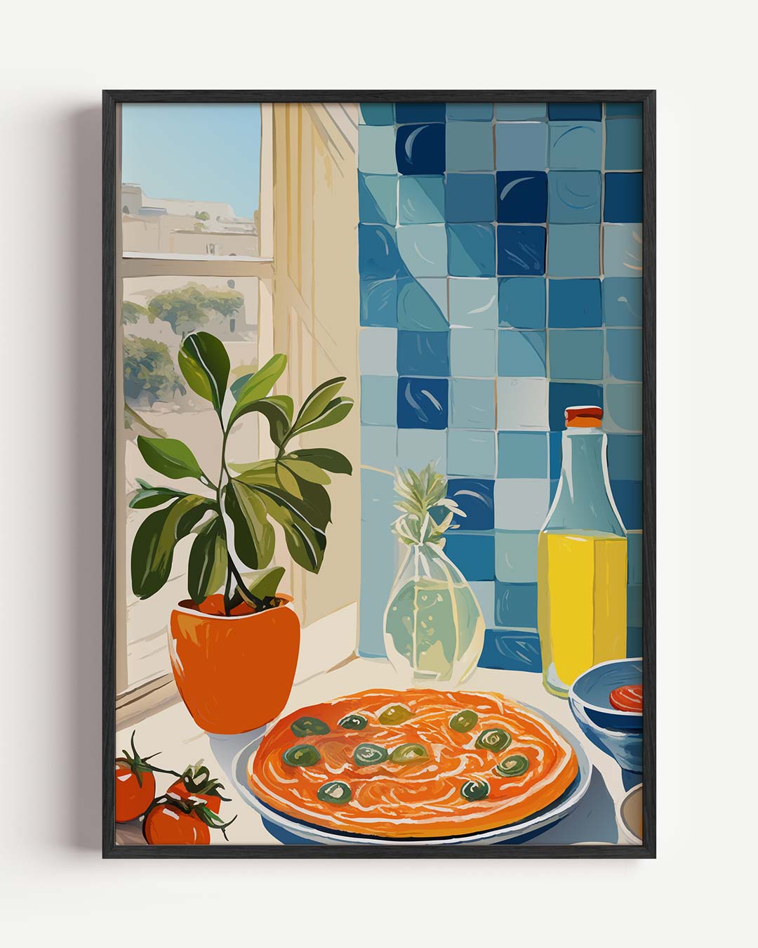 Mediterrane Keuken Charm Poster-WallArtistic