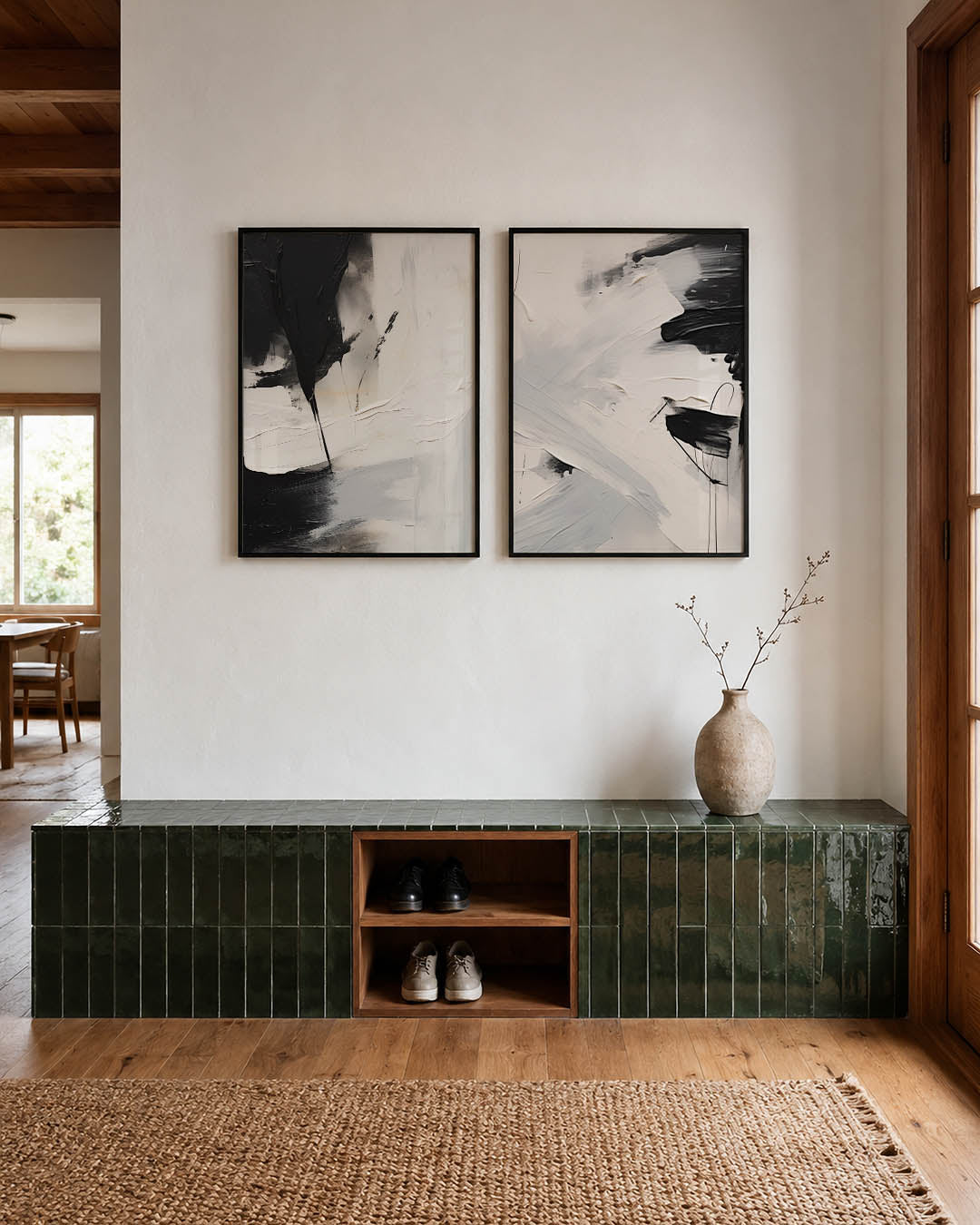 Zwart wit dynamiek Posterset