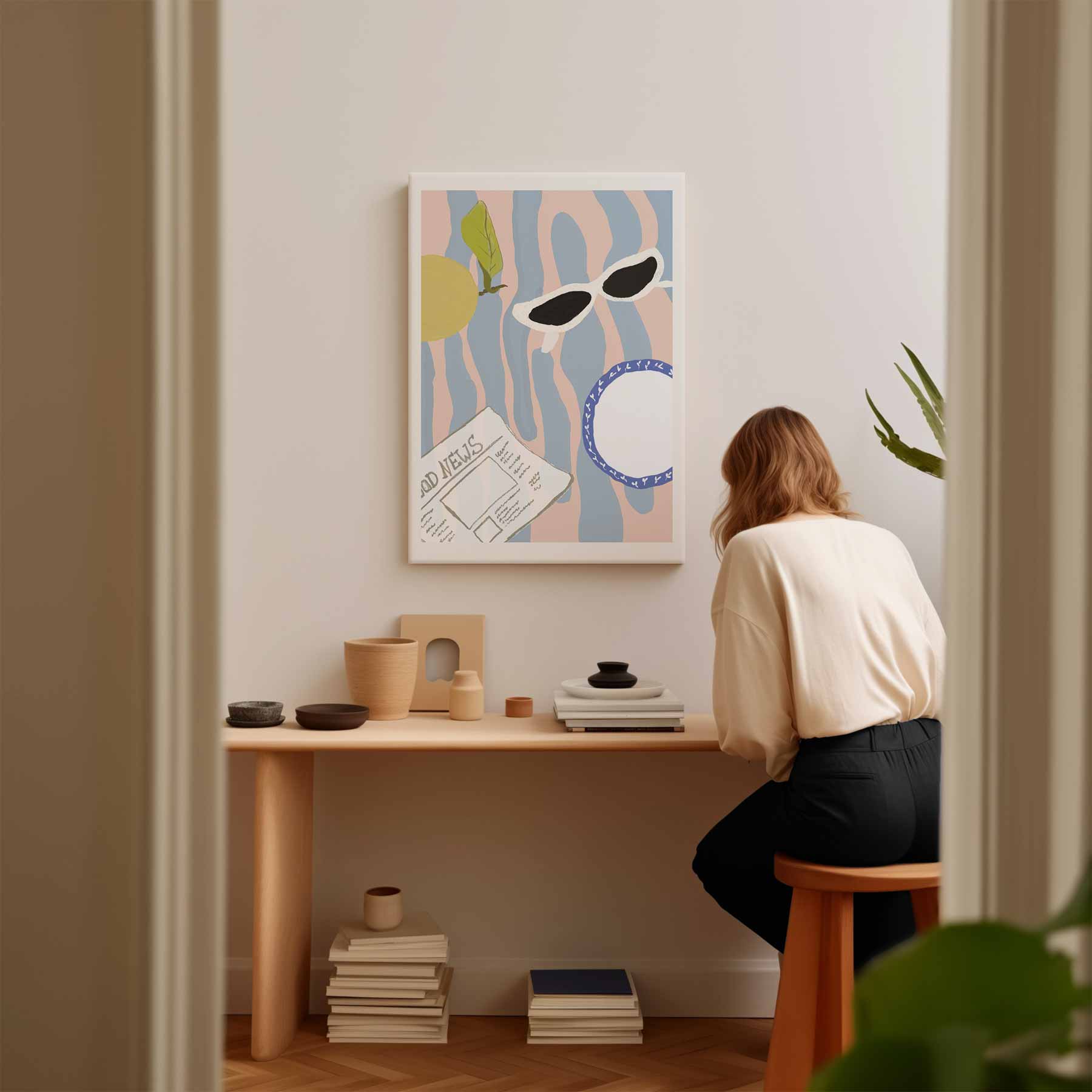 Zonnige Dag Invloeden Kunstwerk-canvas-dibond-plexiglas-wanddecoratie-WallArtistic