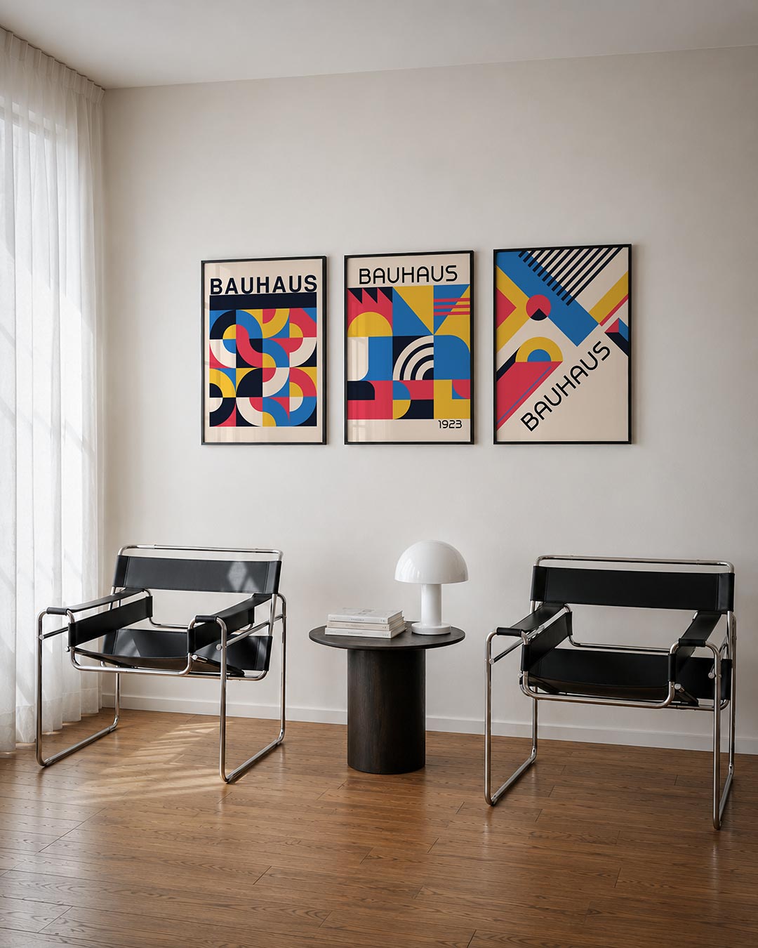 Kleurrijk vlakritme Posterset