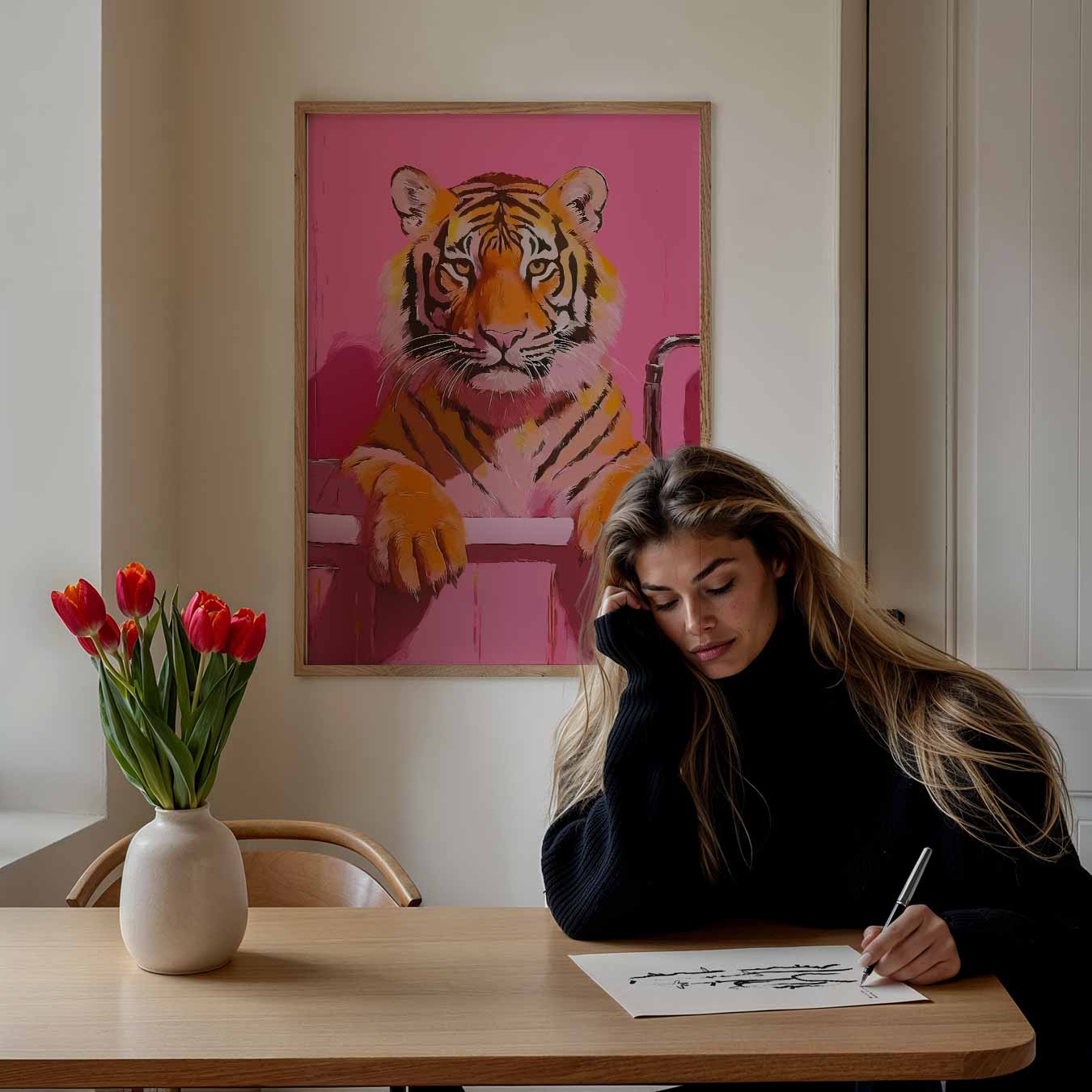 Tijger In De Badkuip Poster