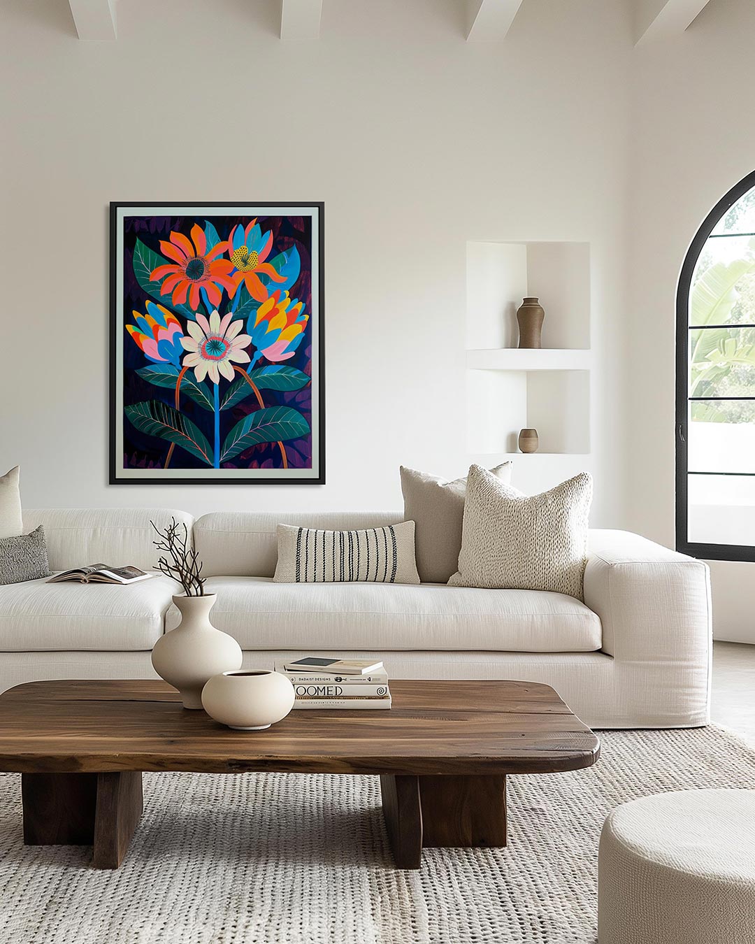 Vrolijke bloemen Kunstwerk