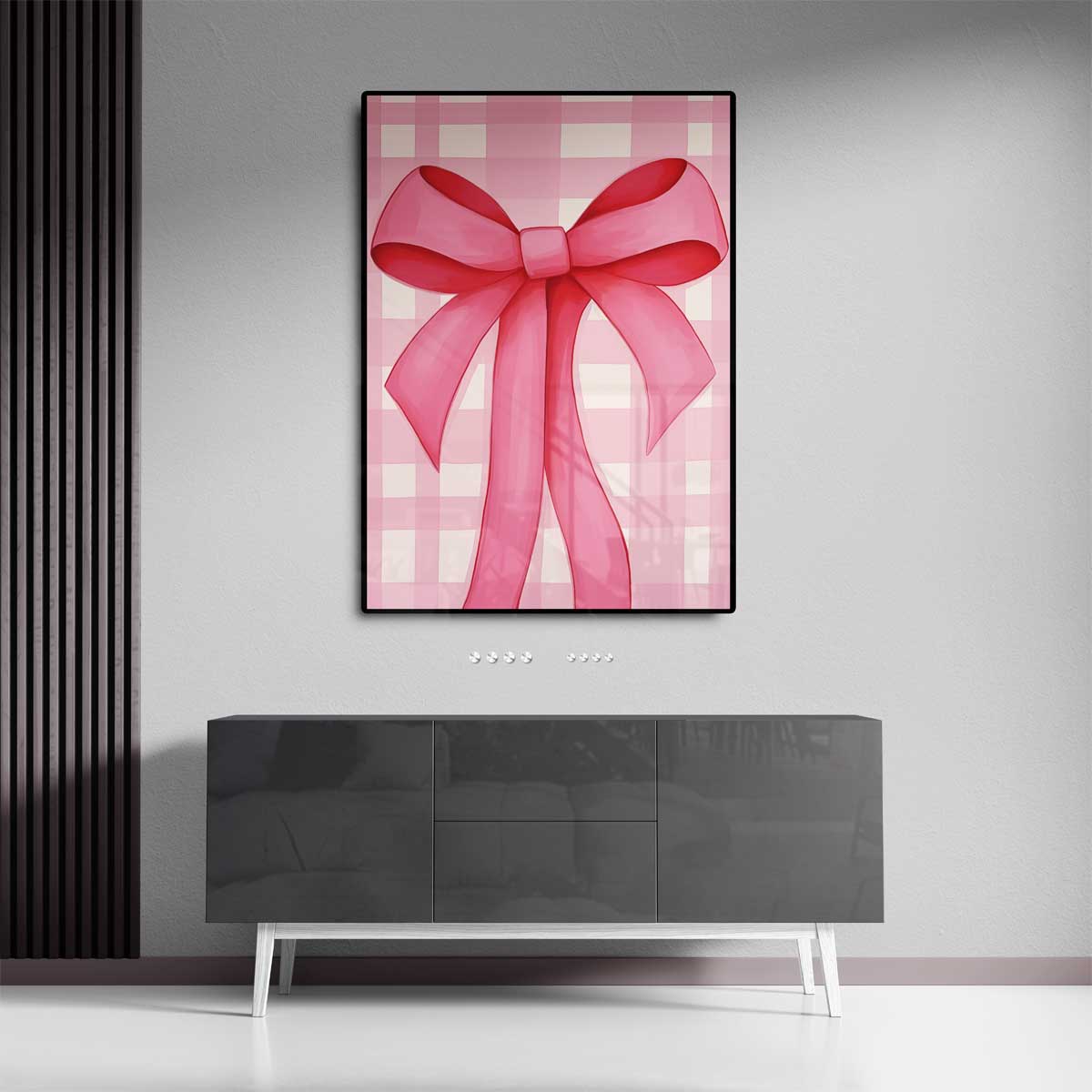 Roze Strik Kunstwerk-canvas-dibond-plexiglas-wanddecoratie-WallArtistic