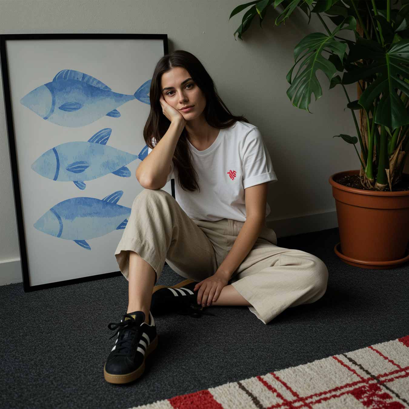 Waterverf Vissen Kunst Poster-WallArtistic