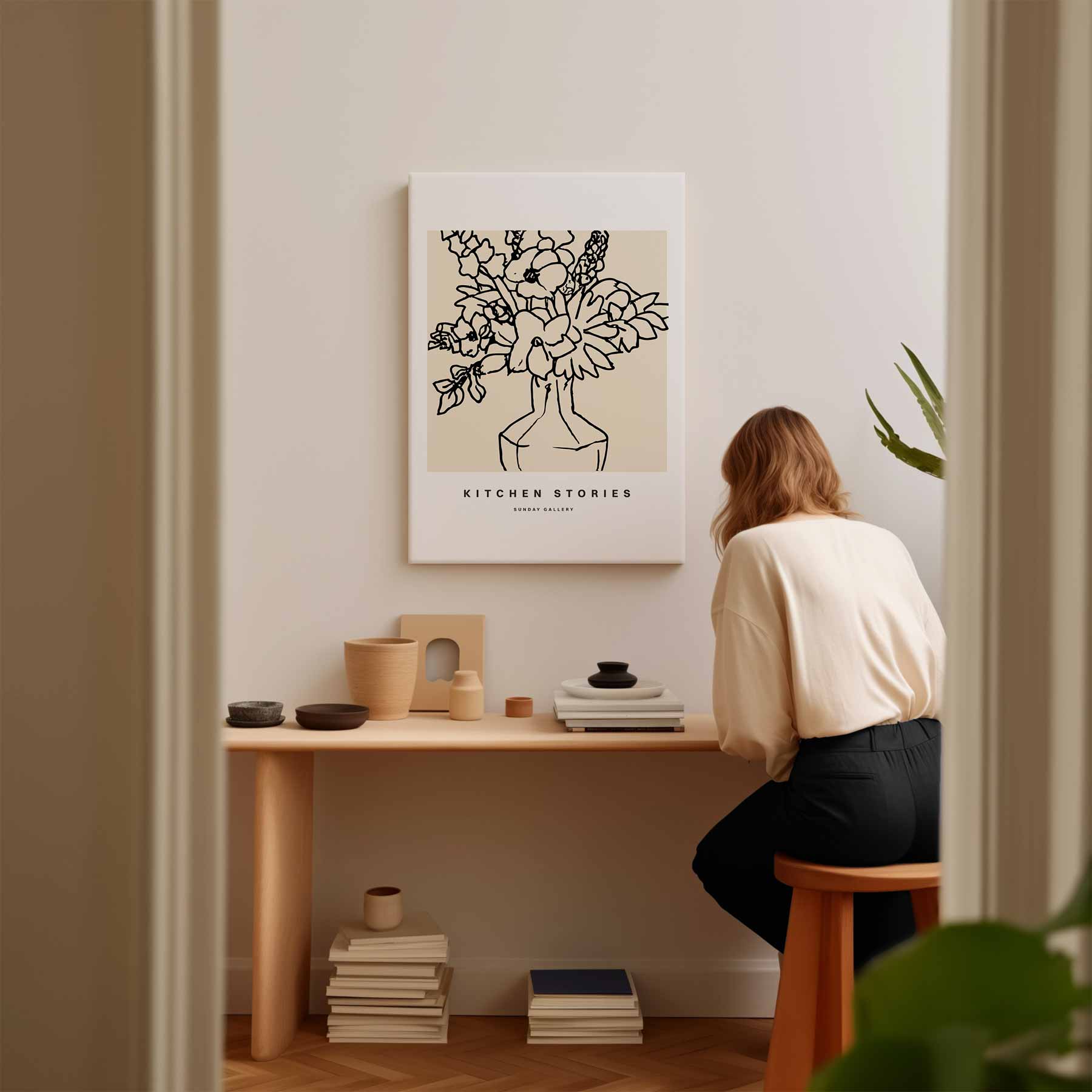 Bloemrijke Vaaskunst Kunstwerk-canvas-dibond-plexiglas-wanddecoratie-WallArtistic