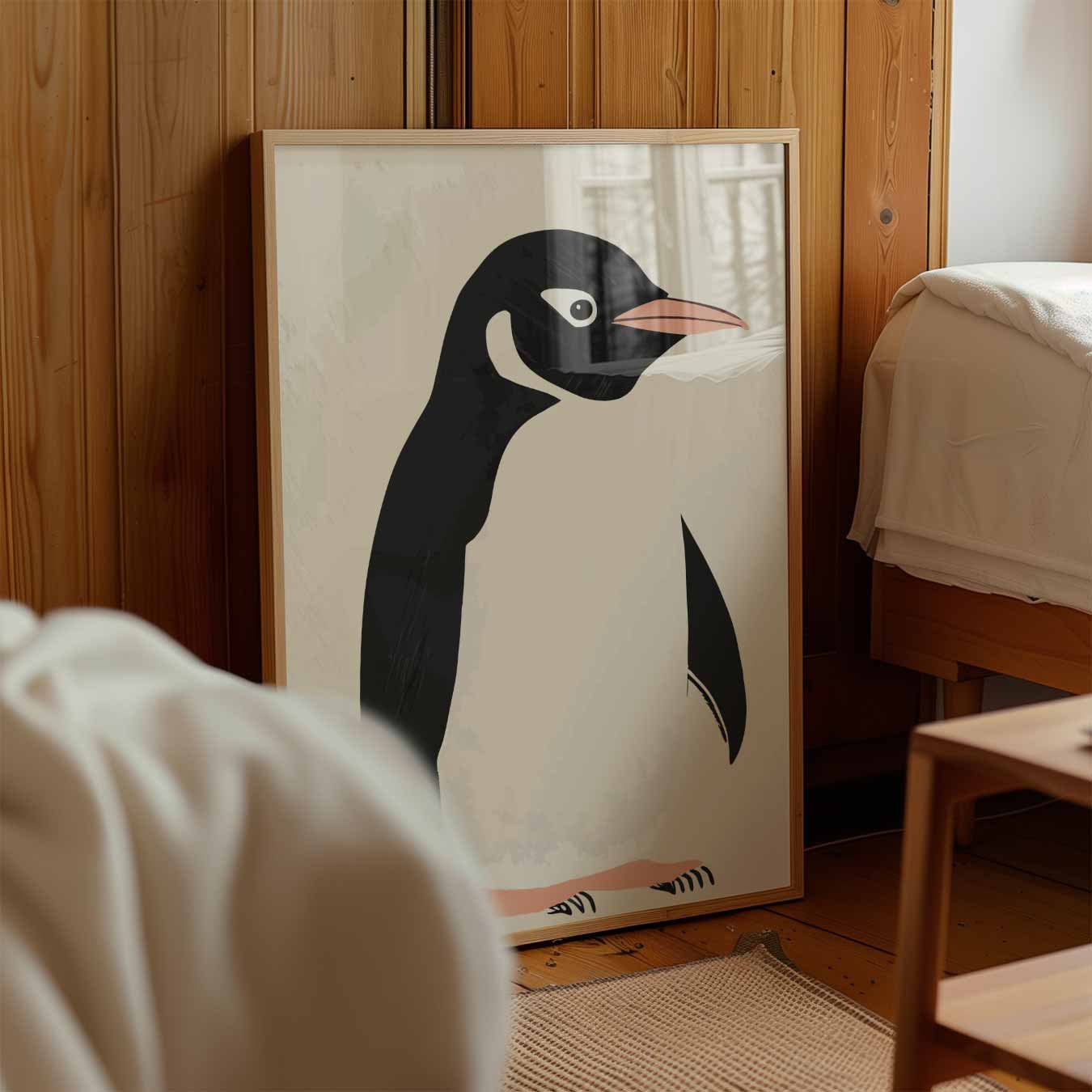 Minimalistische Pinguïn Poster-WallArtistic