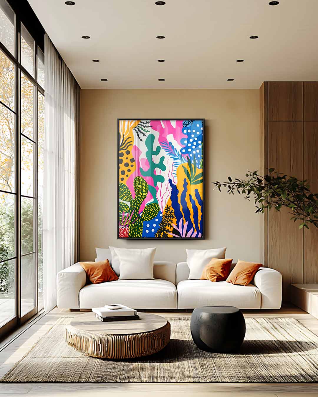 Kleurrijke Botanicus Kunstwerk-canvas-dibond-plexiglas-wanddecoratie-WallArtistic